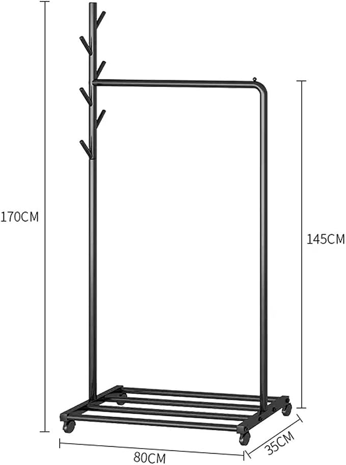 GLigeT Coat Rack Stand Home Floor-Standing Coat Rack Indoor Simple Simple Coat - Image 2