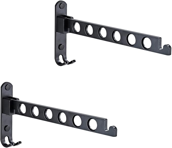 Black Folding Clothes Hanger Foldable Wall Clothes Drying Racks Hangers Drying by Unknown