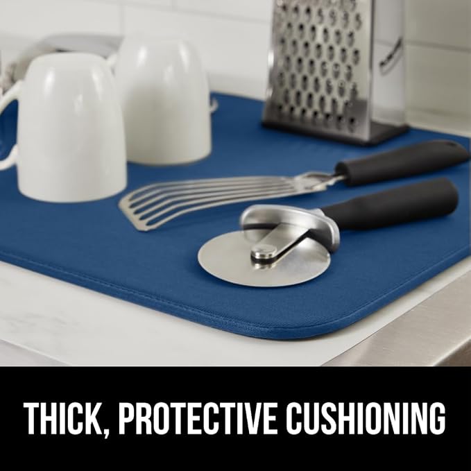 GORILLA GRIP Ultra Water Absorbent Microfiber Dish Drying Mat 2 Pack, Quick Dry - Image 7