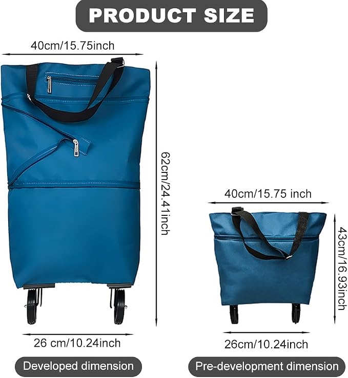 JIANWEI Collapsible Shopping Cart - Image 2
