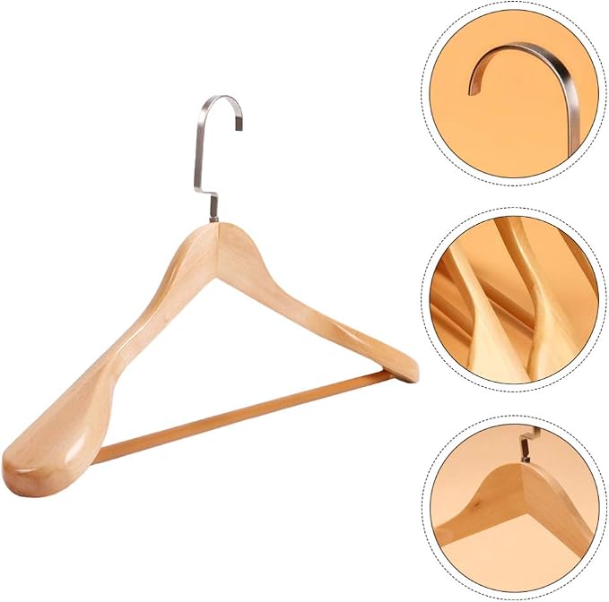 Heavy Duty Extra Wide Hanger Solid Wood Non-Slip Wide Hanger - Image 6