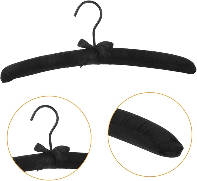 PRETYZOOM 5pcs Non-Slip Satin Padded Hangers - Image 9