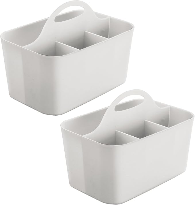 mDesign Plastic Small Office Storage Organizer Utility Tote Caddy - Image 9