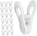 Laundry Hooks 30 Pcs Windproof Hangers Plastic Clothespin Clips Strong Pinch by VILLFUL