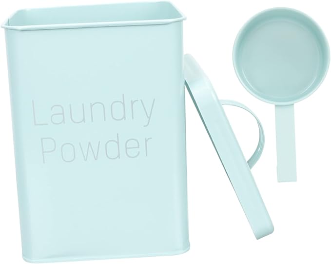 Beaupretty 1 Set Laundry Powder Storage Container Handle Iron Laundry Holder by Beaupretty