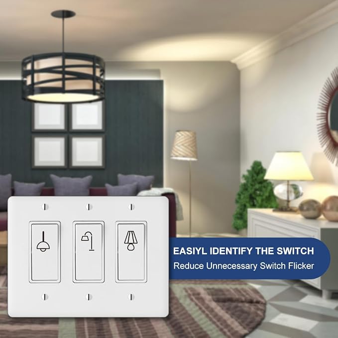 600 Pcs Light Switch Sticker Labels, 28 Designs Transparent Switch ID Stickers - Image 4