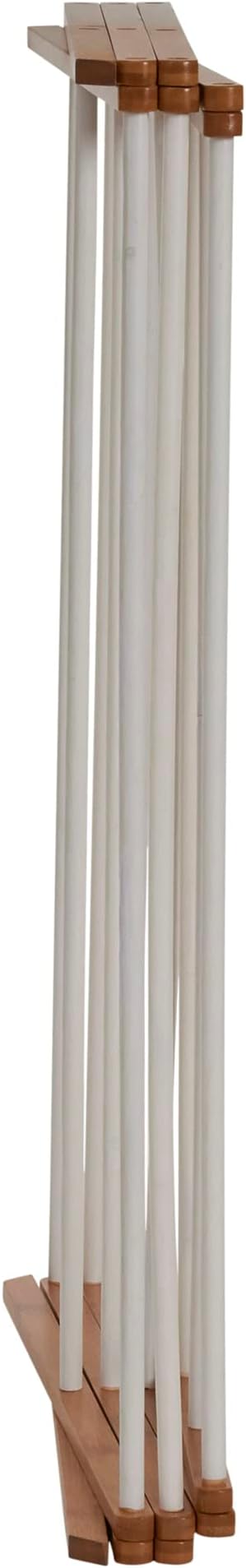 Household Essentials Bamboo Folding Clothes Drying Rack | White Finish - Image 7