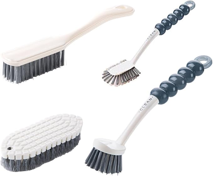 4pcs Flexible Plastic Cleaning Brush Set by HOLIDYOYO