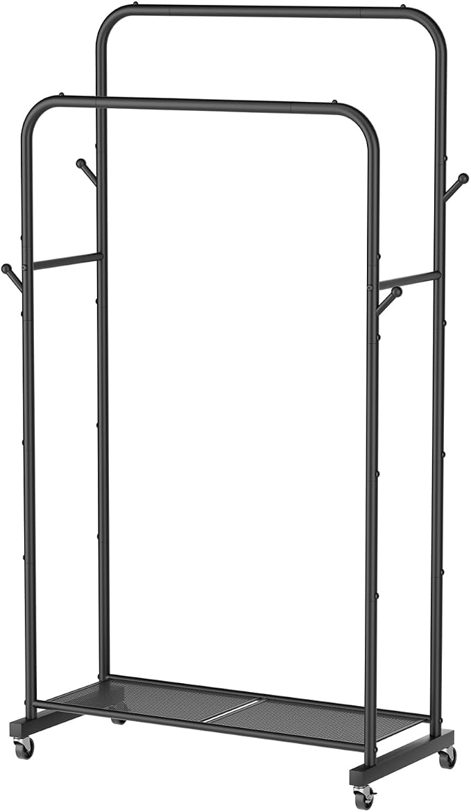 Clothes Garment Coat Rack Drying Clothing Racks Metal Freestanding - Image 2