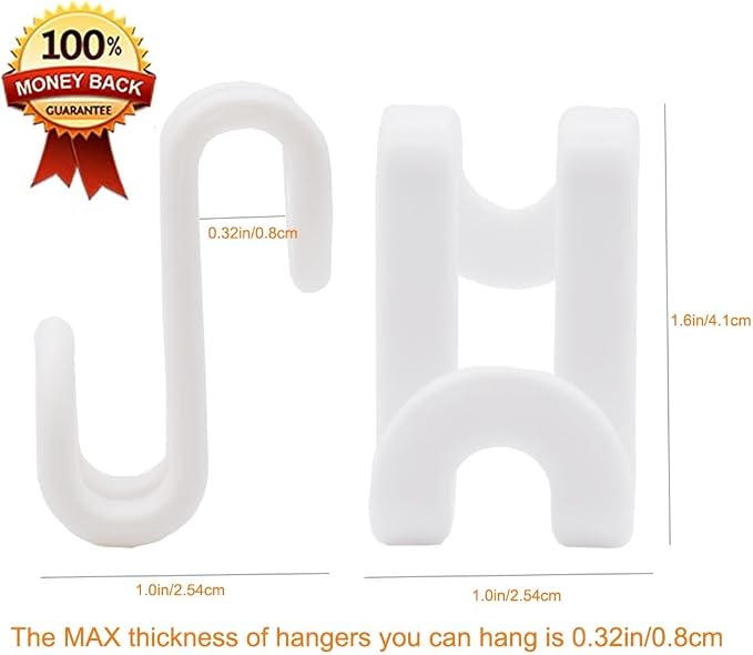 60 Pcs Clothes Hanger Connector Hooks, Mini Cascading Hanger Hooks - Image 2