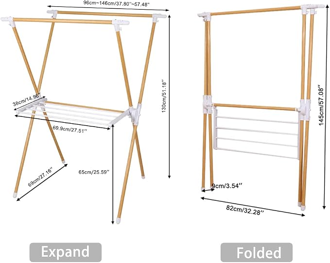 BAOYOUNI Foldable Clothes Drying Rack - Image 2