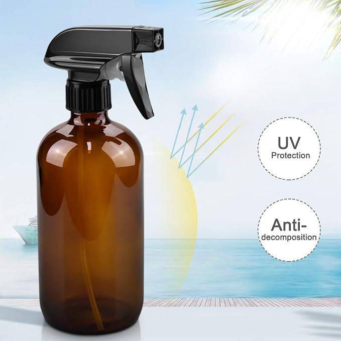 Glass Spray Bottles, 16oz Amber Glass Spray Bottles - Image 3