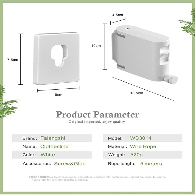 5 Meters Retractable Clothesline Outdoor Indoor Bathroom Accessories Drying - Image 2
