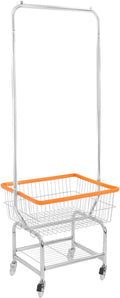 Laundry Cart with Clothes Rack Laundry Basket with Hanging Rack Cart with Extra by Oiveinya