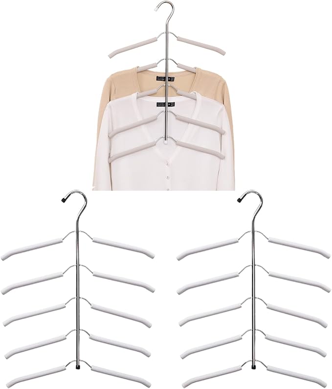 3 Pack 5 in 1 Hangers Blouse Tree Hangers Non Slip Space Saving Clothes Hanger by XXFBJNMD