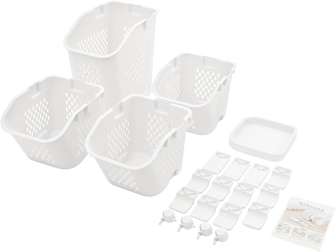 Tiered Laundry Storage Organizer Tiered Laundry Hamper Sorter Bathroom Laundry - Image 6