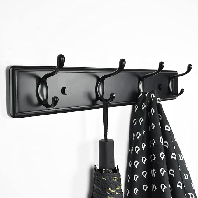 Badiano Wooden Coat Rack, Wall-Mounted Organizer - Image 5
