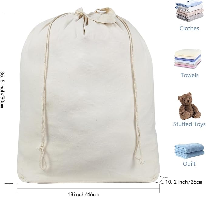 AMJ 2 Pack - Extra Heavy Duty Washable Laundry Bag - Image 2