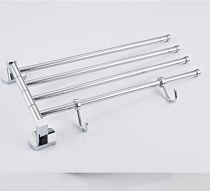 ZHOUXIAO Solid Brass Swing Out Towel Bar Chrome Finish/Towel Racks - Image 3
