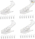 VILLCASE 32pcs -Skid Clothes Hanger Clips Multi-Functional Transparent Clips by VILLCASE