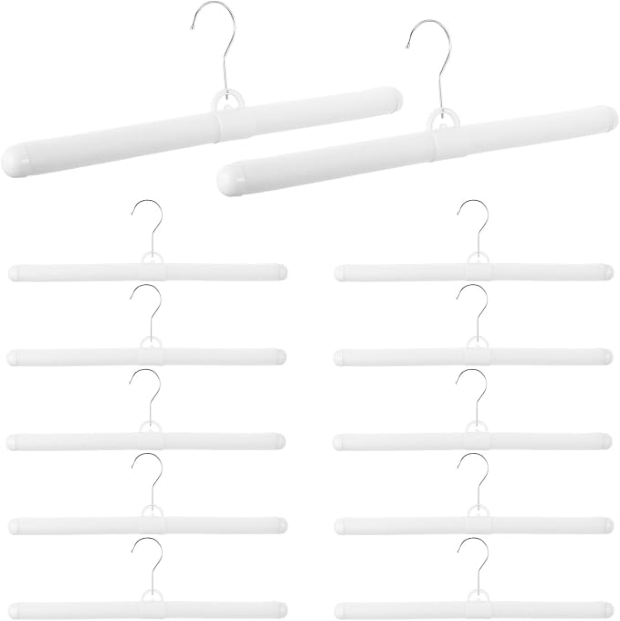 12pcs White Foam Padded Clothes Hangers by Unknown
