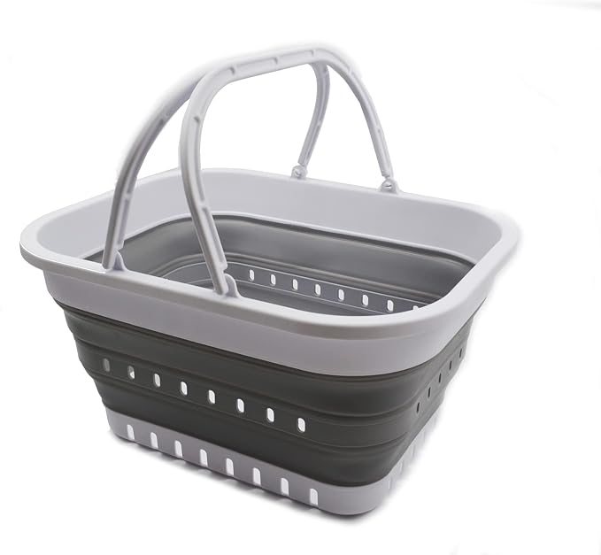 SAMMART Collapsible Plastic Laundry Basket by SAMMART