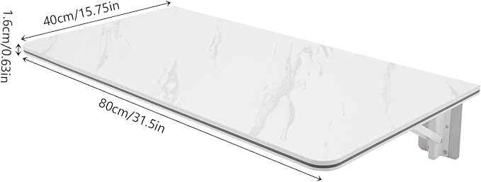 31.5×15.75in Wall Mounted Folding Table - Image 8