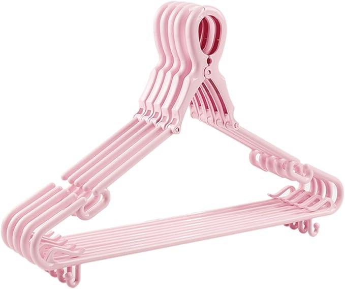 Housoutil Windproof Plastic Clothes Hangers Set of 5, Thick Multipurpose Coat by Housoutil