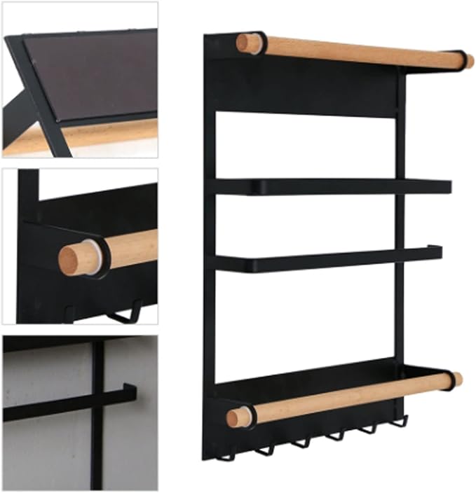 Magnet Fridge Shelf Paper Towel Roll Holder Household Decorative Storage Rack - Image 5