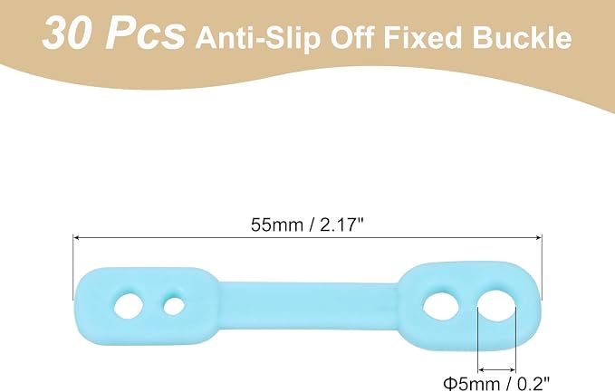 uxcell 30Pcs Clothes Hanger Windproof Plastic Strip Hook, Anti-Slip Off - Image 2