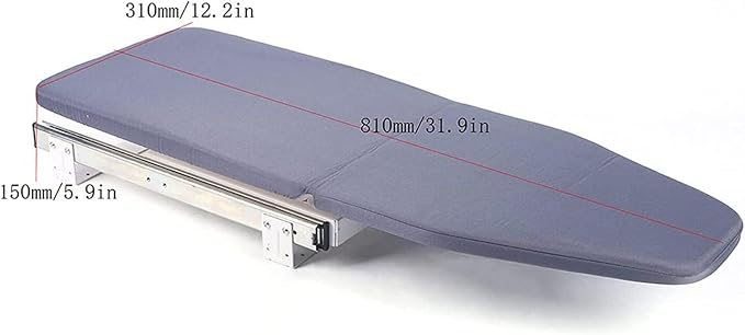 Ironing Board Retractable Pull Out Ironing Board Closet Sliding Out Swivel Iron - Image 5