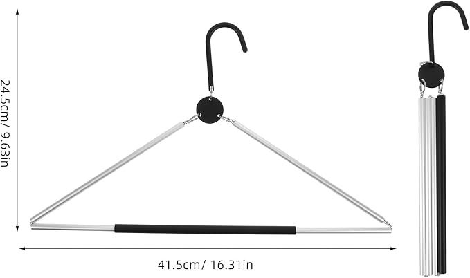 Portable Foldable Clothes Hanger Lightweight Travel Hanger Space Saving Folding - Image 3