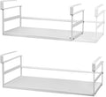 2Pack Under Shelf Storage Basket Organizer Expandable Width Add-On Space Saver by Selosiz