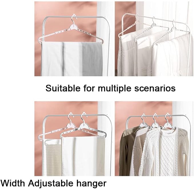 4 Pack Extra Large Hangers Enlarge Adjustable Shoulder 16.5"-26" Drying Hanger - Image 7