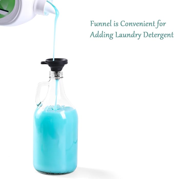 64 OZ Laundry Detergent Dispenser by VEGEVIGI, Glass Liquid Laundry Soap - Image 4
