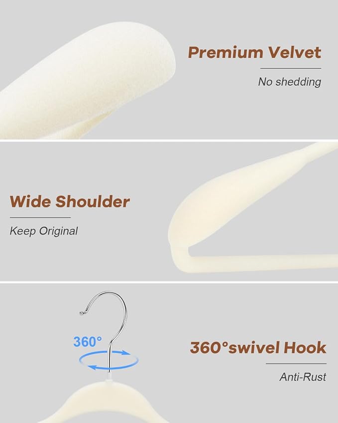 10 Pack Sweater Hangers No Shoulder Bump - Image 5