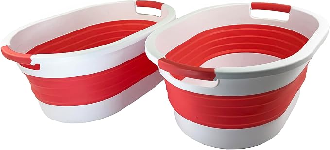SAMMART 23L Collapsible Plastic Laundry Basket by SAMMART