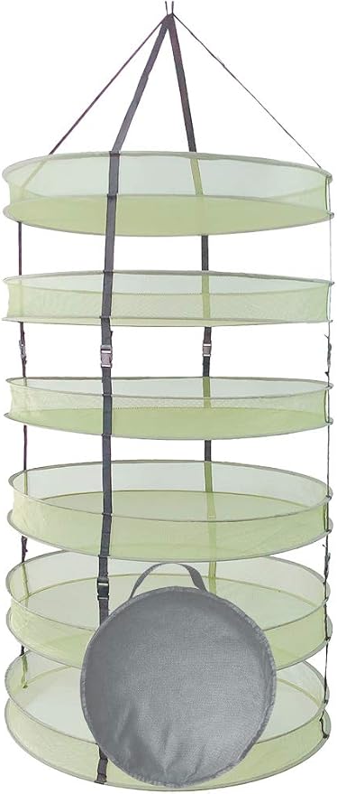HORTIPOTS Herb Drying Rack Collapsible 2.5 ft Hanging Dry Net Rack by IndoorGardenGear