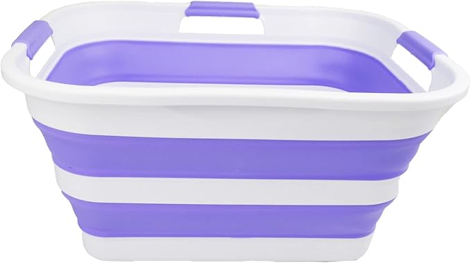 SAMMART 30L Collapsible Plastic Laundry Basket - Image 2