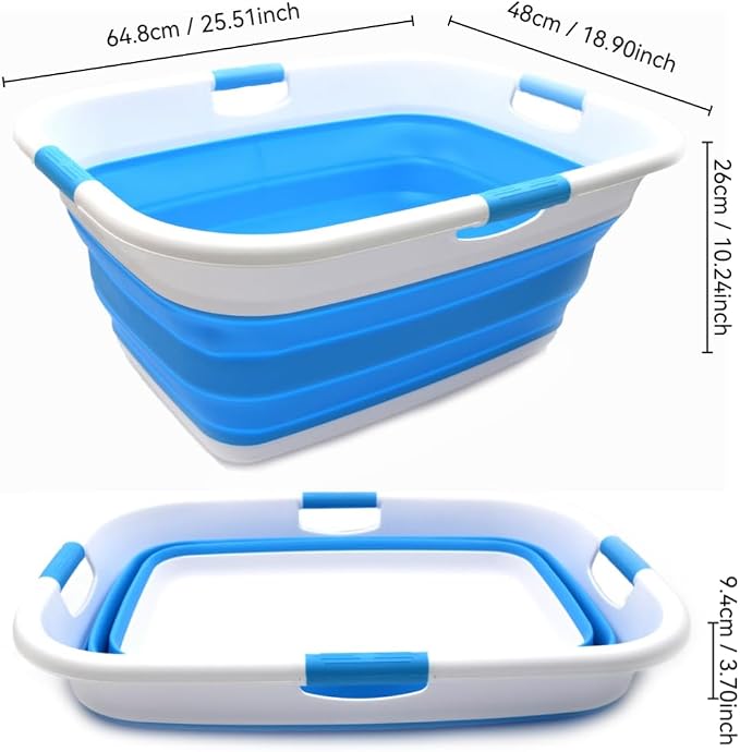 SAMMART 49L Collapsible 4 Handled Laundry Basket-Foldable Storage - Image 3