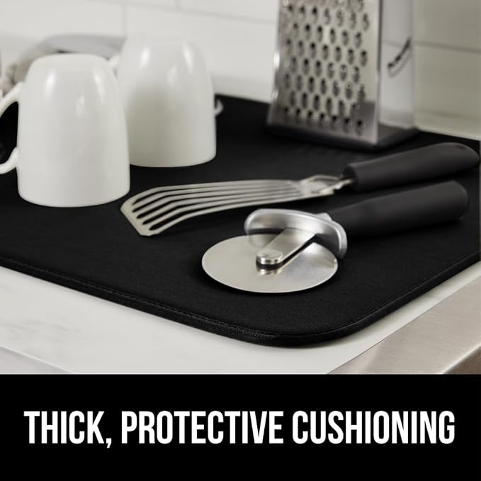 GORILLA GRIP Ultra Water Absorbent Microfiber Dish Drying Mat 2 Pack, Quick Dry - Image 7