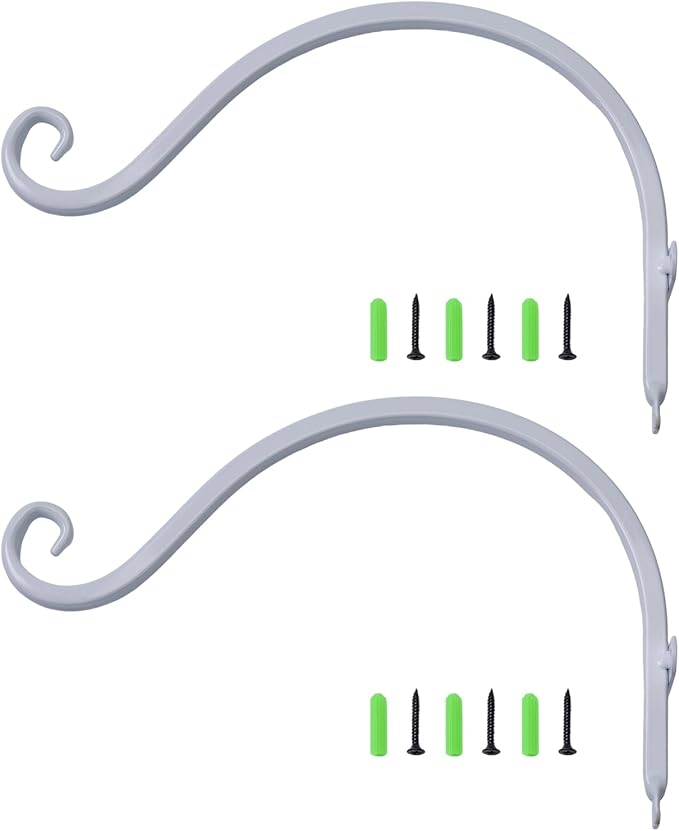 2 Pack 12 Inch Premium Metal Plant Hangers – Sturdy Wall Hooks by Unknown