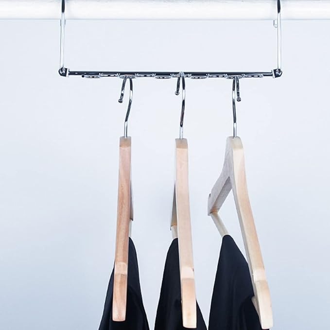2pcs Convenient Clothing Drying Rack Multi-Hole Hangers Storage Shelf Suitable - Image 4