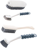 4-Piece Flexible Cleaning Brush Set Pot Shoe Bathroom Laundry Brushes Versatile by HAKIDZEL