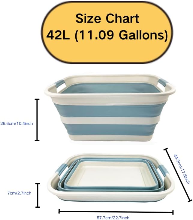 SAMMART 42L Collapsible Plastic Laundry Basket - Image 6
