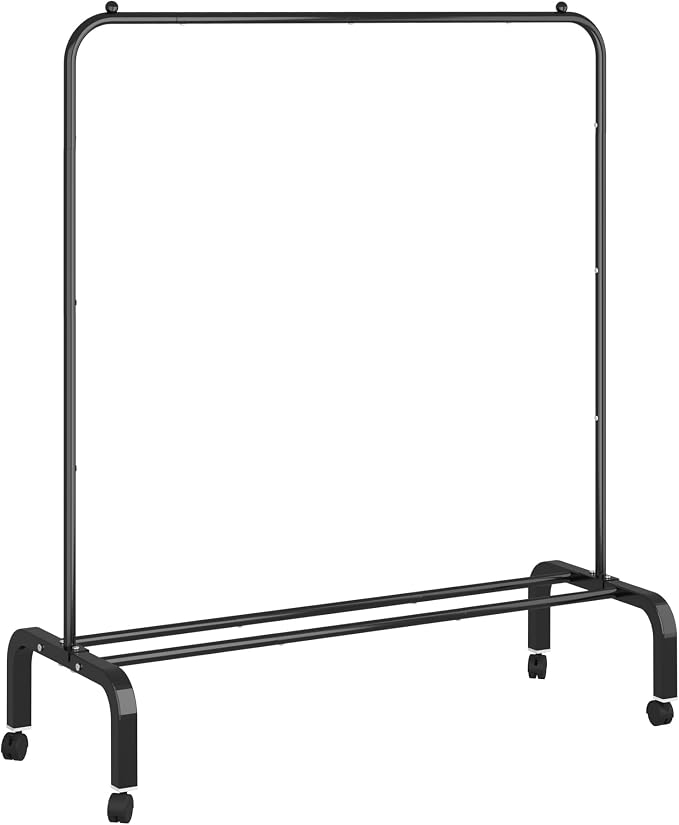 Rolling Clothes Rack Metal Clothing Rack by OTROUWORHT