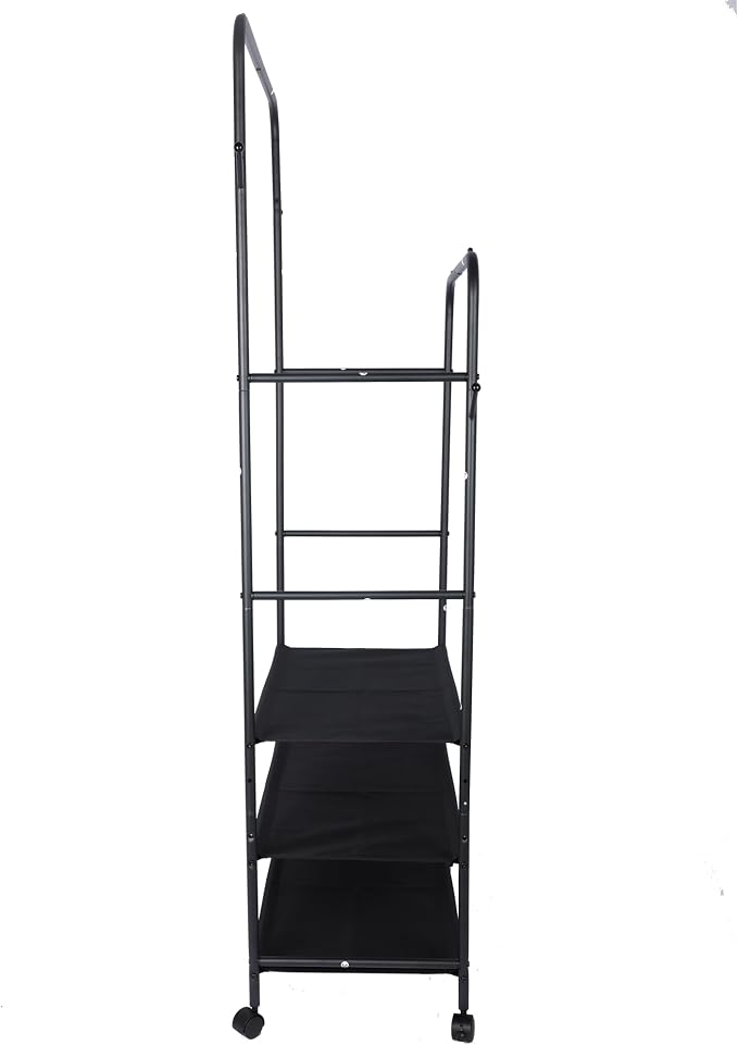 Whitmor Double Rod Clothes Rack: Metal Rolling Clothing Racks - Image 3