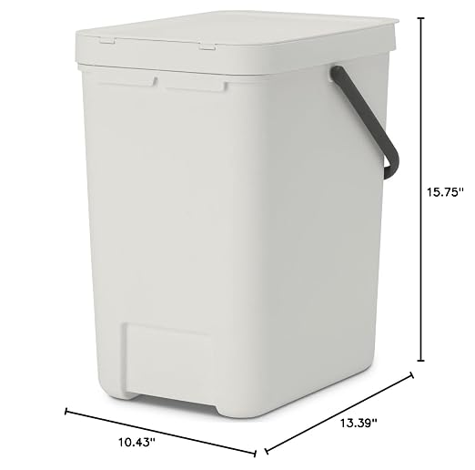 Brabantia Sort & Go Kitchen Recycling Bin | M / 6.6 Gal / 25L | Light Gray | - Image 8