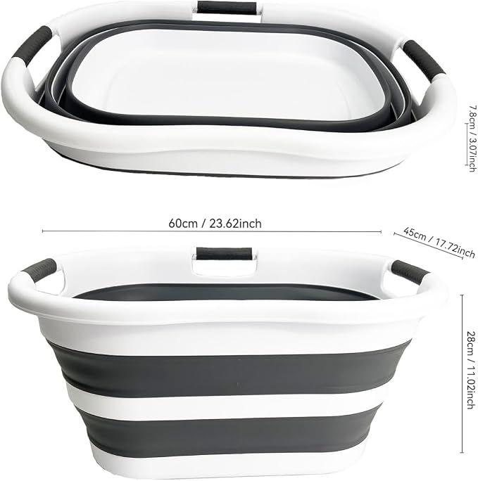 SAMMART 40L Plastic Foldable Laundry Basket/Tub - Image 9