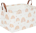 Boho Rainbow Baskets Rectangular, girl basket, Waterproof foldable canvas by FXOCSHE